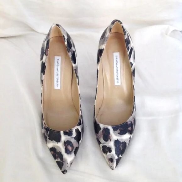 Diane von Furstenberg Snake print leather heels - Picture 2 of 4